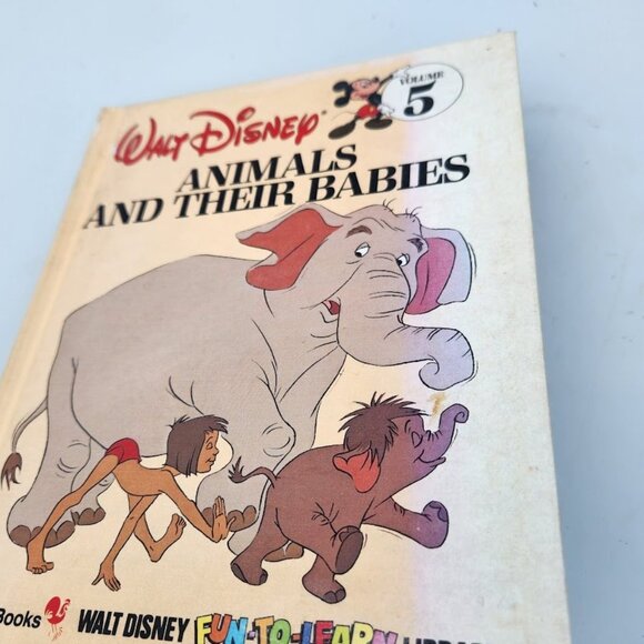 Vintage Disney Book Animals and Their Babies Walt Disney 1983 hardcover Jungle - Picture 13 of 14
